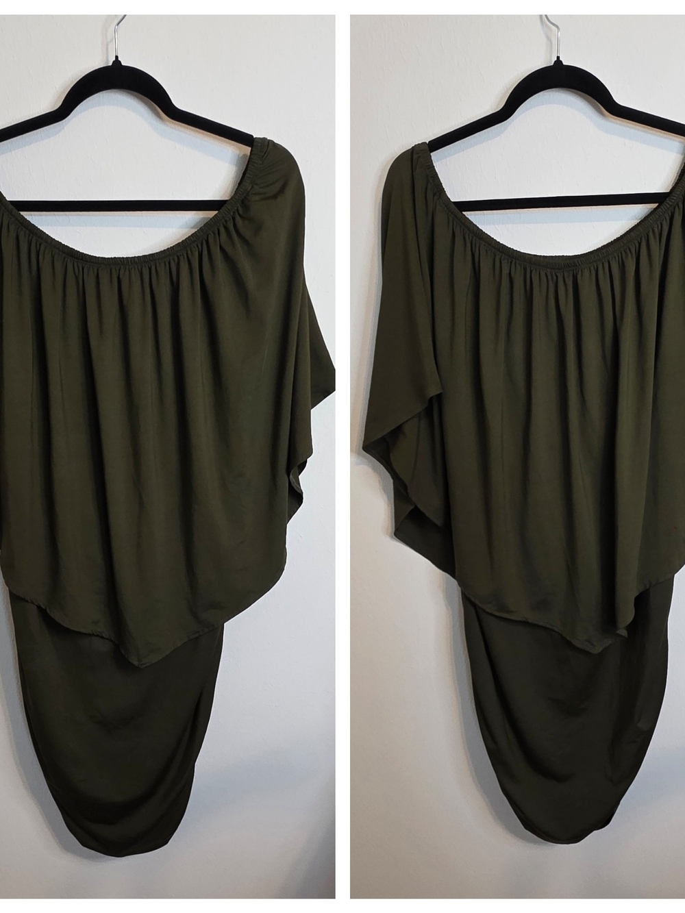 Olive Green Stretch Knit Top - 2XL
